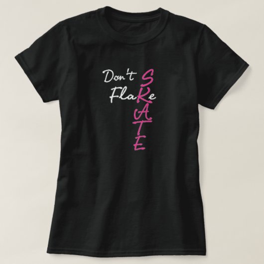 Vloeiend Schaats T-Shirt niet (Design voorkant)