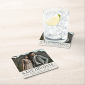 Vloeiend script | De foto bewaart de Datum Kartonnen Onderzetters (Insitu)