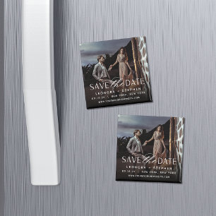 Vloeiend script   De foto bewaart de Datum Magneet