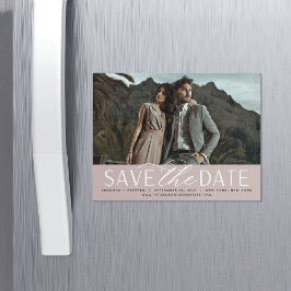 Vloeiend script | Foto Save the Date Magnet