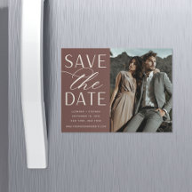 Vloeiend script | Foto Save the Date Magnet