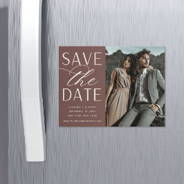 Vloeiend script | Foto Save the Date Magnet