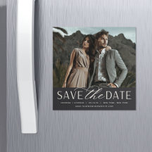 Vloeiend script | Foto Save the Date Magnet