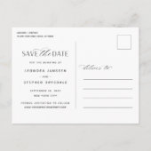 Vloeiend script | Foto Wedding Save the Date Aankondigingskaart (Achterkant)