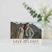 Vloeiend script | Foto Wedding Save the Date Aankondigingskaart (Staand voorkant)