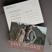 Vloeiend script | Foto Wedding Save the Date Aankondigingskaart