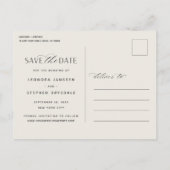 Vloeiend script | Foto Wedding Save the Date Aankondigingskaart (Achterkant)