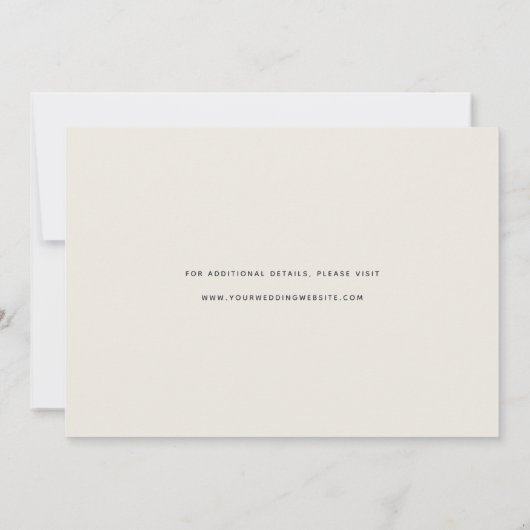 Vloeiend script | Horizontaal fotohuwelijk Save The Date (Achterkant)