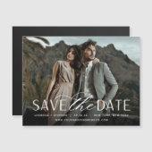 Vloeiend script | Horizontale foto slaat de datum (Voorkant / Achterkant)