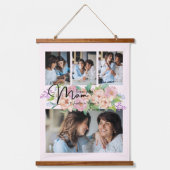 Vloeiend script je moeder 4 Foto Collage Hangend Wandkleed (Voorkant)