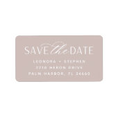 Vloeiend script | Opslaan van het adres van de dat Etiket (Voorkant)