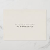 Vloeiend script | Twee Foto's opslaan op datum Folie Uitnodiging (Achterkant)