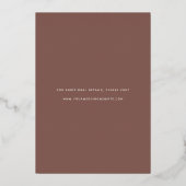 Vloeiend script | Verticale foto slaat de datum op Folie Uitnodiging (Achterkant)