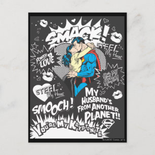 Vloeiend, smack - Collage Briefkaart