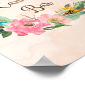 Vloeiend Snoep met brede rand Poster voor weddensc (Hoek)