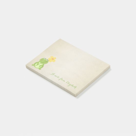 Vloeiend stijlvol, kikker post-it® notes (Schuin)