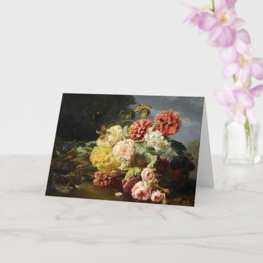 Vloeiend stilleven, Jean Robie Kaart (Orchidee)