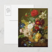 Vloeiend stilleven op een marmer, 1800-01 briefkaart (Voorkant / Achterkant)