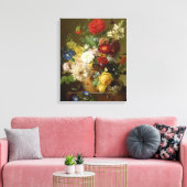 Vloeiend stilleven op een marmer, 1800-01 canvas afdruk (Insitu (Woonkamer))