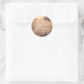 Vloeiend veld Rustisch land bruiloft Ronde Sticker (Tas)