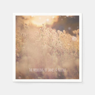 Vloeiend veld Rustisch land Weddenschap Servetten