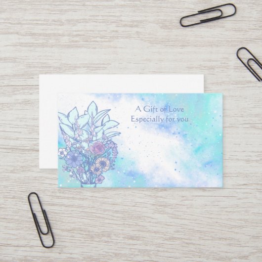 Vloeiend Visitekaartje met ventilatorventilator (Voorkant / Achterkant in situ)