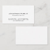 Vloeiend vlakbij elegant minimalistisch klassiek o visitekaartje (Voorkant / Achterkant)