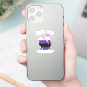 Vloeiend voor je fluffin fluff Gender-Fluid Pride  Sticker (Telefoon)
