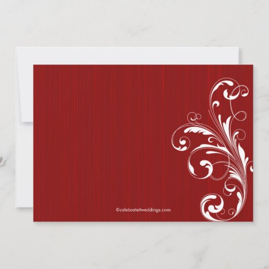 Vloeiend Vrijgezellenfeest van vlinder Noite Red Kaart (Achterkant)