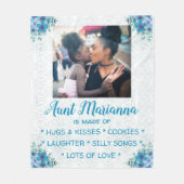 Vloeiend: "Waarvan tante gemaakt" Fleece Deken (Voorkant)