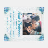 Vloeiend: "Waarvan tante gemaakt" Fleece Deken (Voorkant (Horizontaal))