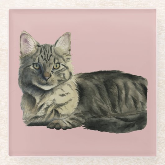 Vloeiend Waterverf schilderen Glazen Onderzetter (Voorkant)