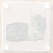 Vloeiend Waterverf schilderen Glazen Onderzetter (Achterkant)