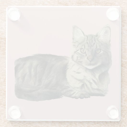 Vloeiend Waterverf schilderen Glazen Onderzetter (Achterkant)