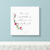 Vloeiend weddenschap, liefdescitaat canvas afdruk (Insitu (Houten vloer))