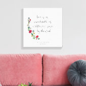 Vloeiend weddenschap, liefdescitaat canvas afdruk (Insitu (Woonkamer))