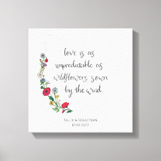 Vloeiend weddenschap, liefdescitaat canvas afdruk
