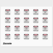 Vloeiend werkgebied ronde sticker (Vel)