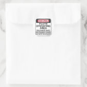 Vloeiend werkgebied ronde sticker (Tas)