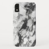 Vloeiend wit en donkergrijze marmer Case-Mate iPhone case (Achterkant)