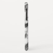 Vloeiend wit en donkergrijze marmer Case-Mate iPhone case (Achterkant/links)