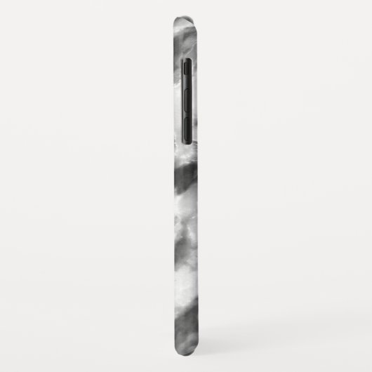 Vloeiend wit en donkergrijze marmer Case-Mate iPhone case (Achterkant/links)
