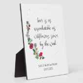 Vloeiend Wreath Wedding Sign, Poster liefdesoffert Fotoplaat (Zijkant)