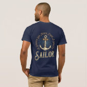 Vloeiend Zee heeft nooit een seriële antenne T- ge T-shirt (Achterkant volledig)