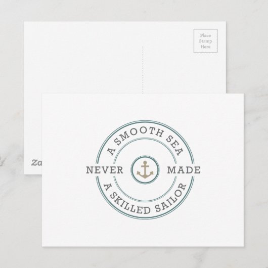 Vloeiend Zee maakt nooit gesmoord sporter Briefkaart (Voorkant / Achterkant)