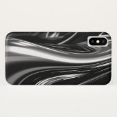 Vloeiend zilvermetaal Case-Mate iPhone case (Achterkant (horizontaal))