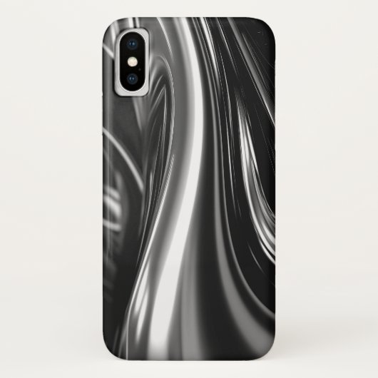Vloeiend zilvermetaal Case-Mate iPhone case (Achterkant)