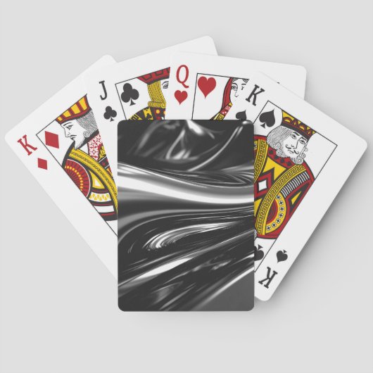 Vloeiend zilvermetaal pokerkaarten (Achterkant)