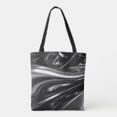 Vloeiend zilvermetaal tote bag (Achterkant)