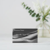 Vloeiend zwart wit Visitekaartje (Staand voorkant)